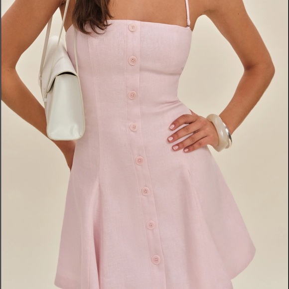 Reformation Dresses & Skirts - Reformation Derin Linen Light Pink Mini Dress